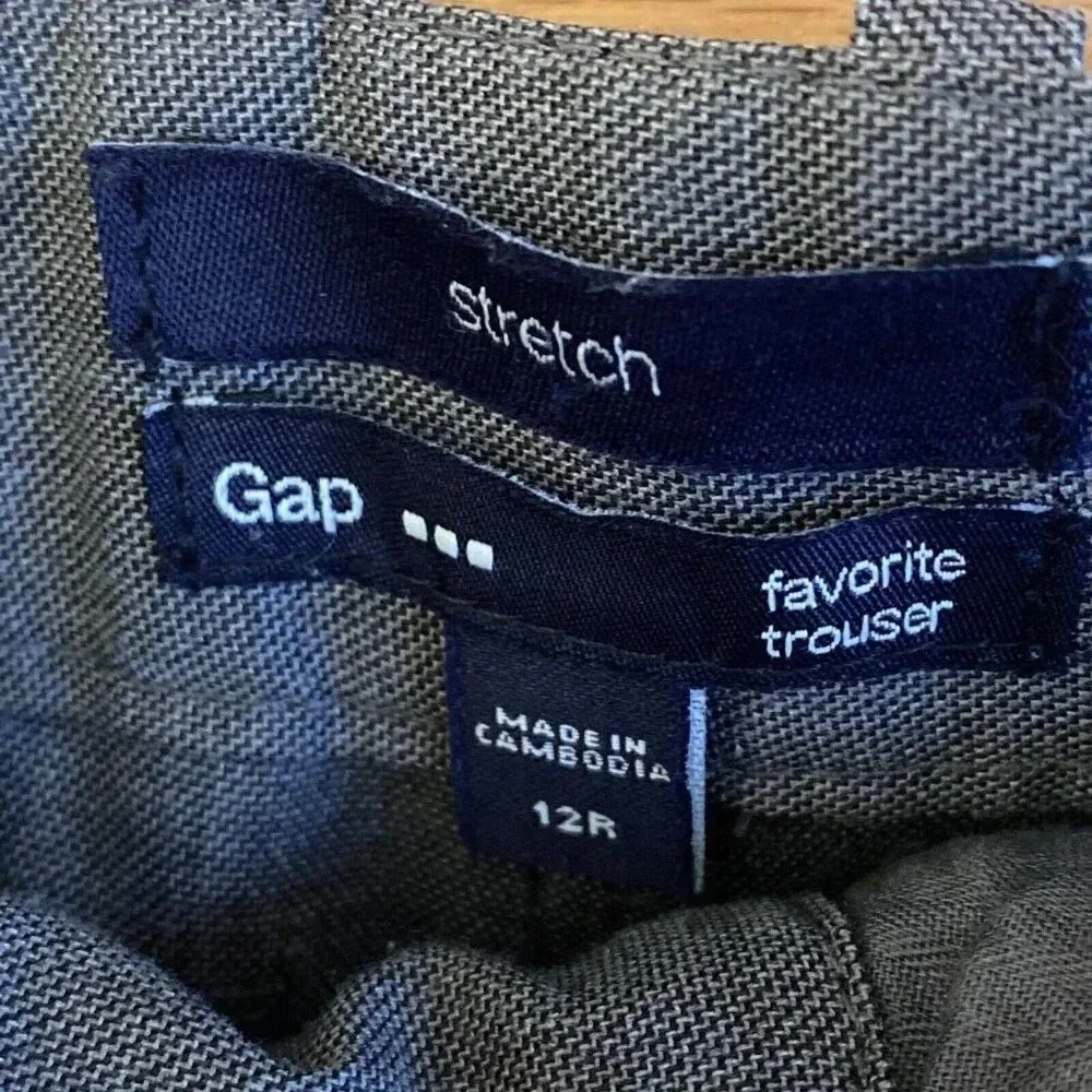 Gap Straight Fit Favorite Trouser Stretch Size 12 Gray Y2K 90s - Picture 3 of 6